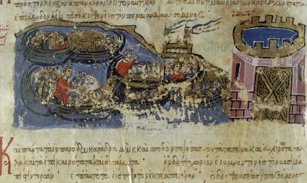 SKYLLITZES
HISTORIA MATRITENSIS-CRONICA BIZANTINA
MADRID, BIBLIOTECA NACIONAL
MADRID

This image is not downloadable. Contact us for the high res.