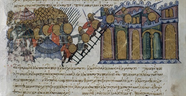 SKYLLITZES
HªMATRITENSIS-F127-GUERRA CONTRA ARABES DE SIRIA-CONQUISTA DE MELITENE
MADRID, BIBLIOTECA NACIONAL
MADRID

This image is not downloadable. Contact us for the high res.