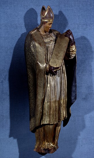 BERRUGUETE ALONSO 1488/1561
SANTO OBISPO-ESCULTURA PERTENECIENTE AL RETABLO DE SAN BENITO 1526- MANIERISMO ESPAÑOL
VALLADOLID, MUSEO NACIONAL DE ESCULTURA-INTERIOR
VALLADOLID