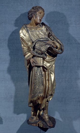 BERRUGUETE ALONSO 1488/1561
DET-FIGURA DEL RETABLO DE SAN BENITO 1526-ESCULTURA EN MADERA-MANIERISMO ESPAÑOL
VALLADOLID, MUSEO NACIONAL DE ESCULTURA-INTERIOR
VALLADOLID