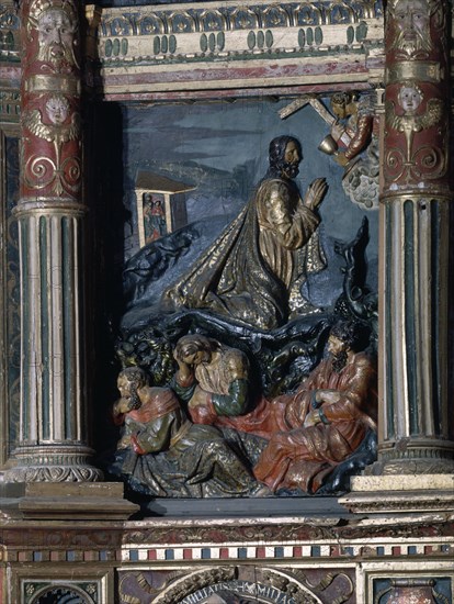 BERRUGUETE ALONSO 1488/1561
ORACION EN EL HUERTO- RETABLO DE MEJORADA 1523/6-RENACIMIENTO ESPAÑOL
VALLADOLID, MUSEO NACIONAL DE ESCULTURA-INTERIOR
VALLADOLID