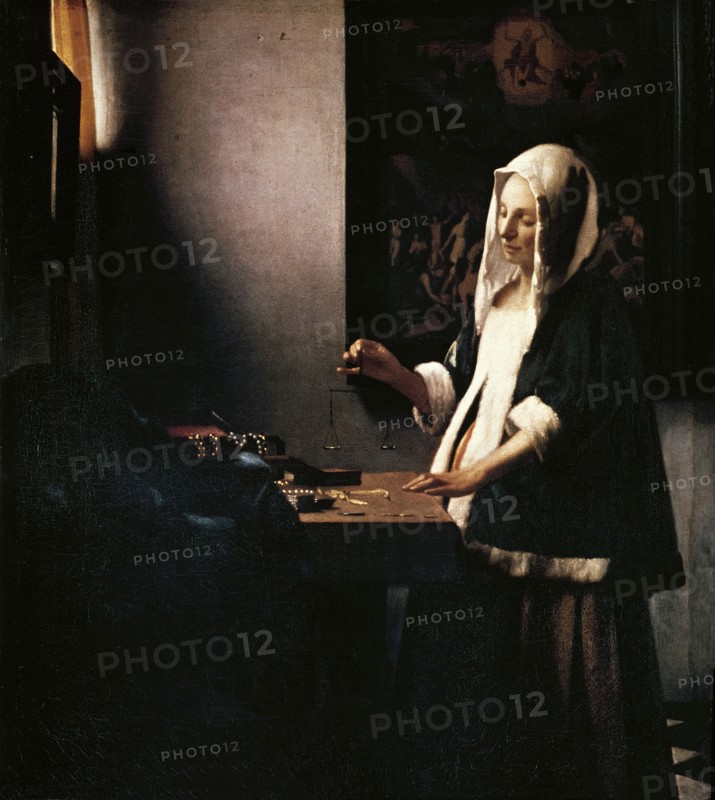 Vermeer, Woman Holding a Balance