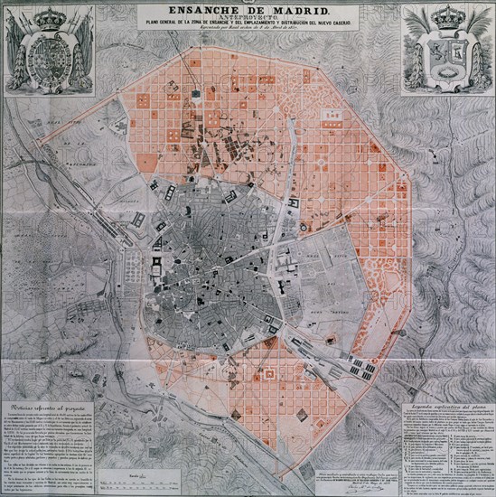 CASTRO CARLOS MARIA
PLANO.ENSANCHE DE MADRID NOREST-SIGN 5-74-16.REAL ORDEN 8/4/1857   FDO POR ARQUITECTO1/5/1859
MADRID, ARCHIVO HISTORICO VILLA
MADRID