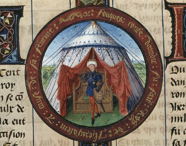 LIBRO DE LAS CRUZADAS-DAMOU HECHO REY DE JERUSALEM POR SU ESPOSA
VIENA, BIBLIOTECA NACIONAL
AUSTRIA

This image is not downloadable. Contact us for the high res.