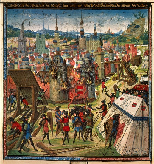 LIBRO DE LAS CRUZADAS - JERUSALEM TOMADA POR BARONES FRANCESES - MINIATURA S XV
VIENA, BIBLIOTECA NACIONAL
AUSTRIA

This image is not downloadable. Contact us for the high res.