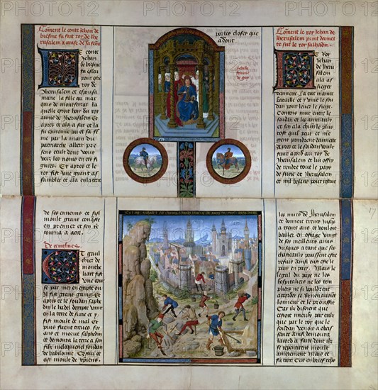 LIBRO DE LAS CRUZADAS(1ª)-GODOFREDO DE BOUILLON MANDA RECONSTRUIR LA MURALLA DE JERUSALEM-1099
VIENA, BIBLIOTECA NACIONAL
AUSTRIA

This image is not downloadable. Contact us for the high res.