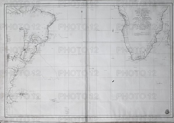 CORNEL ANTONIO
PLANO ESFERICO DEL OCEANO MERIDIONAL DESDE EL ECUADOR Y CABO DE HORNOS HASTA MOZAMBIQUE-1800
MADRID, MUSEO NAVAL
MADRID