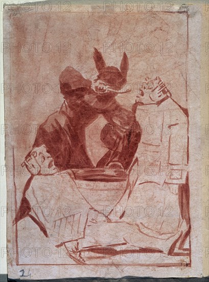 Goya, Whim 50 - The chinchillas - Criticism of nobleness