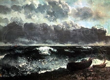 Courbet, La mer orageuse, dit La Vague