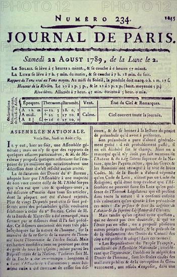 PERIODICO FRANCES EL DIARIO DE PARIS 22-8-1789

This image is not downloadable. Contact us for the high res.