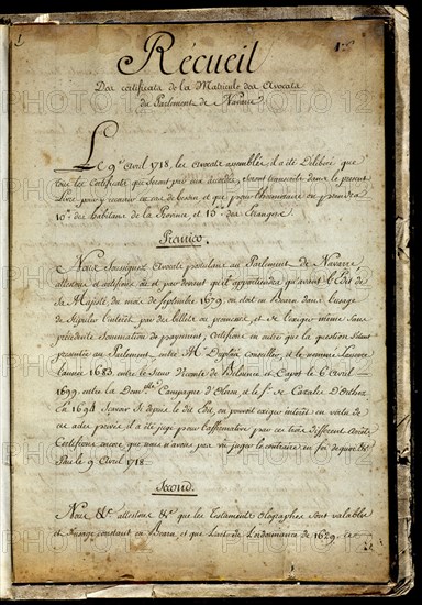 MANUSCRITO SOBRE PARLAMENTO DE NAVARRA S XVIII
AZCOITIA, COLECCION URIA
GUIPUZCOA

This image is not downloadable. Contact us for the high res.