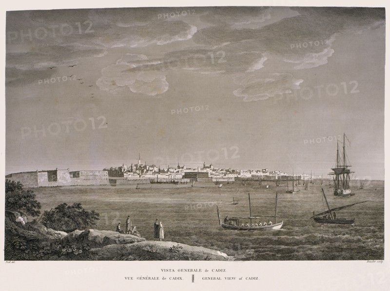 Laborde, General view over Cadiz