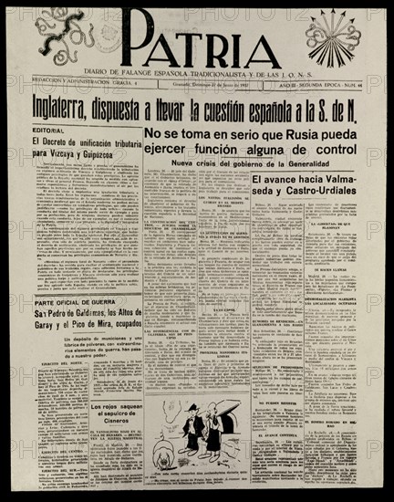 Patria Newspaper dated June 27th 1937