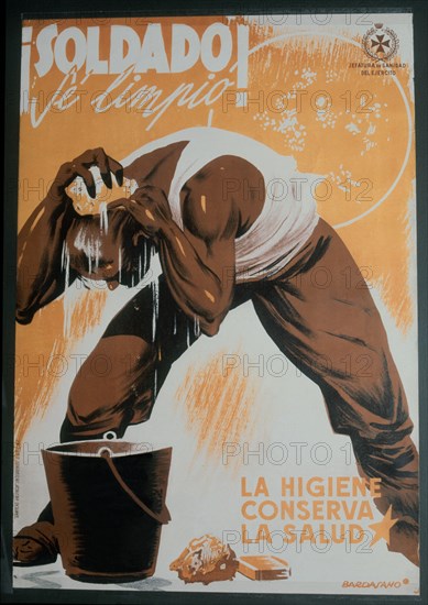 CARTEL PARA LA LIMPIEZA DEL SOLDADO
BARCELONA, HOSPITAL DE SANTA CRUZ
BARCELONA

This image is not downloadable. Contact us for the high res.