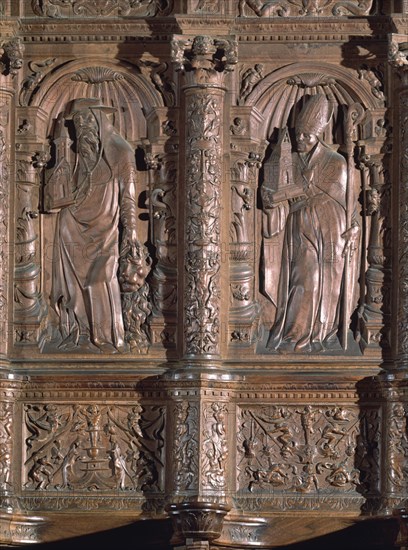 CORNELIUS N
CORO- DET S JERONIMO- 1536/44- ESTILO RENACENTISTA-FIGURAS EN ALTORRELIEVE TALLADAS EN NOGAL
AVILA, CATEDRAL
AVILA