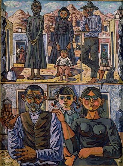 ZABALETA RAFAEL 1907/60
CAMPESINOS DE LOS MONTES DE GRANADA (C.1959)O/L 130X97 CM
MADRID, BANCO CENTRAL-HISPANO
MADRID