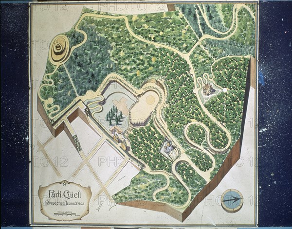 GAUDI ANTONI 1852-1926
PLANO DEL PARQUE GUELL-PERSPECTIVA ISOMETRICA
BARCELONA, PARQUE GÜELL
BARCELONA

This image is not downloadable. Contact us for the high res.