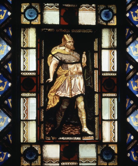 GAUDI ANTONI 1852-1926
VIDRIERA-MACBETH OBRA DE SHAKESPEARE
BARCELONA, PALACIO GUELL
BARCELONA