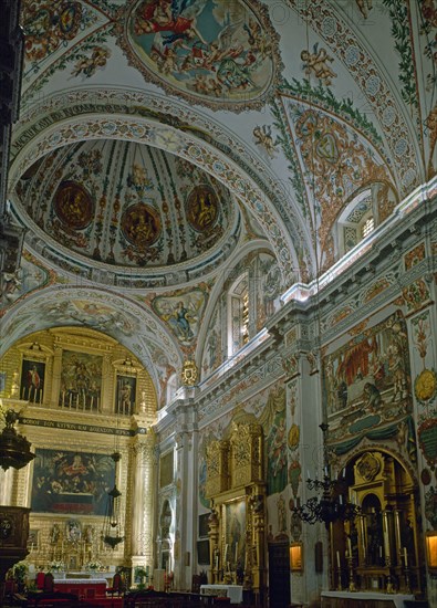FIGUEROA LEONARDO 1650-1730
INTERIOR DE LA IGLESIA 1675. CONSAGRADA EN 1698. ARQUITECTURA BARROCA ANDALUZA
SEVILLA, HOSPITAL DE VENERABLES
SEVILLA

This image is not downloadable. Contact us for the high res.