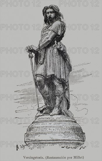 VERCINGETORIX (72-46 A.C.) (RESTAURACION POR MILLET)-JEFE DE LOS AVERNOS
MADRID, BIBLIOTECA NACIONAL
MADRID