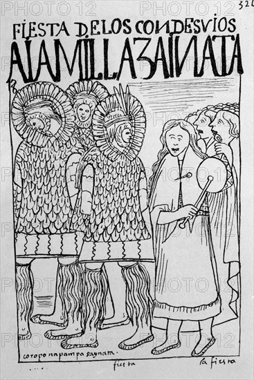 Poma de Ayala, Festivities in honour of the Spanish settlers