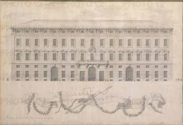 SABATINI FRANCESCO 1722/1797
ALZADO DEL PLANO ORIGINAL DEL EDIFICIO
MADRID, MINISTERIO HACIENDA
MADRID