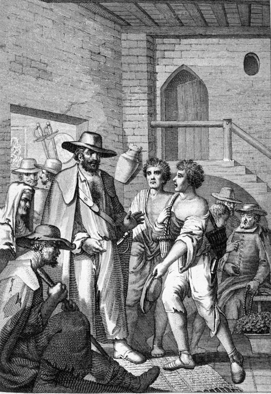 Cervantes, Edition of 1783 - Engraving made with etching