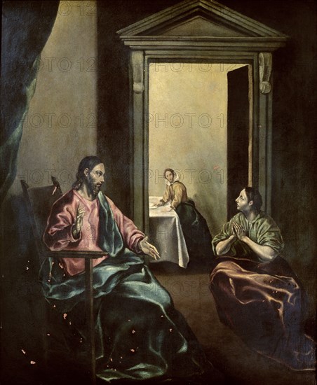 THEOTOCOPULI JORGE MANUEL 1578/1631
CRISTO EN CASA DE MARTA Y MARIA
Madrid, Lazaro Galdiano museum