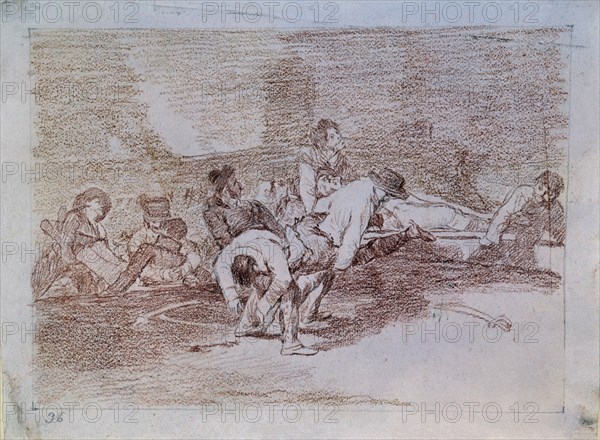Goya, dessin satyrique (Ils pourront encore servir)