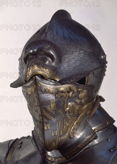 CASCO DE LA ARMADURA CON LAS ARMAS IMPERIALES DE CARLOS V
MADRID, ARMERIA REAL
MADRID

This image is not downloadable. Contact us for the high res.
