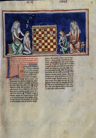 ALFONSO X EL SABIO 1221/84
LIBRO DE JUEGOS  PG 16
SAN LORENZO DEL ESCORIAL, MONASTERIO-BIBLIOTECA
MADRID