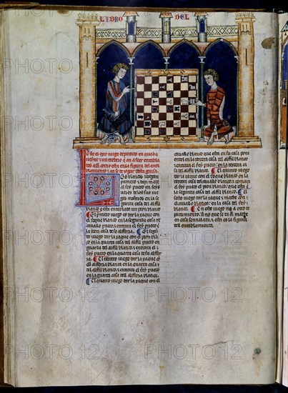 ALFONSO X EL SABIO 1221/84
LIBRO DE JUEGOS  PG 20V
SAN LORENZO DEL ESCORIAL, MONASTERIO-BIBLIOTECA
MADRID