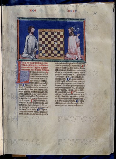 ALFONSO X EL SABIO 1221/84
LIBRO DE JUEGOS  PG 36
SAN LORENZO DEL ESCORIAL, MONASTERIO-BIBLIOTECA
MADRID