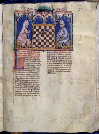 ALFONSO X EL SABIO 1221/84
LIBRO DE JUEGOS  PG 44
SAN LORENZO DEL ESCORIAL, MONASTERIO-BIBLIOTECA
MADRID