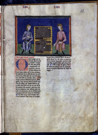 ALFONSO X EL SABIO 1221/84
LIBRO DE JUEGOS  PG 78
SAN LORENZO DEL ESCORIAL, MONASTERIO-BIBLIOTECA
MADRID