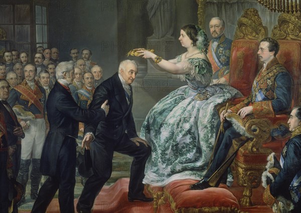 LOPEZ PIQUER LUIS
CORONACION DE MANUEL JOSE QUINTANA 1855-DET IMPOSICION DE CORONA(CONJ 127283)
MADRID, SENADO-PINTURA
MADRID