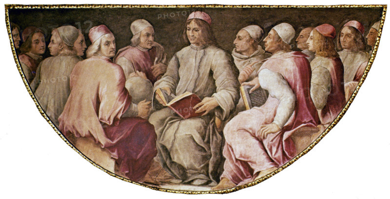 Vasari, Laurent le Magnifique entre des philosophes et des hommes de lettres