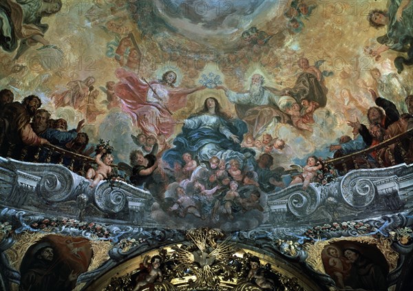 CARREÑO MIRANDA JUAN 1614/1685
CAPILLA DEL MILAGRO-DET CORONACION DE LA VIRGEN-CUPULA
MADRID, DESCALZAS REALES
MADRID