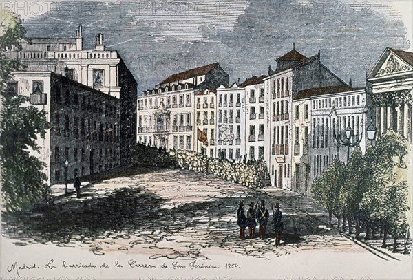MADRID-BARRICADA DE LA CARRERA DE S JERONIMO 1854
Madrid, musée municipal