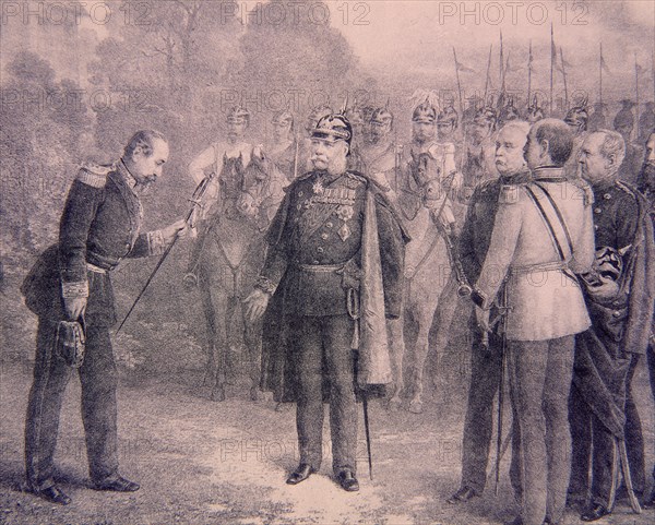 NAPOLEON III ENTREGA SU ESPADA AL REY DE PRUSIA 2/SEP/1870

This image is not downloadable. Contact us for the high res.
