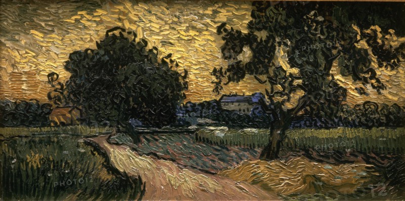 Van Gogh, Le Château d'Auvers au Coucher du soleil