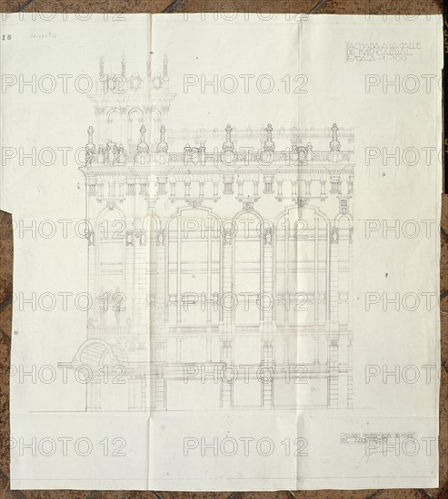 PLANO 'GRANDES ALMACENES VICTORIA'FACHADA FUENCARRAL
MADRID, ARCHIVO HISTORICO VILLA
MADRID

This image is not downloadable. Contact us for the high res.