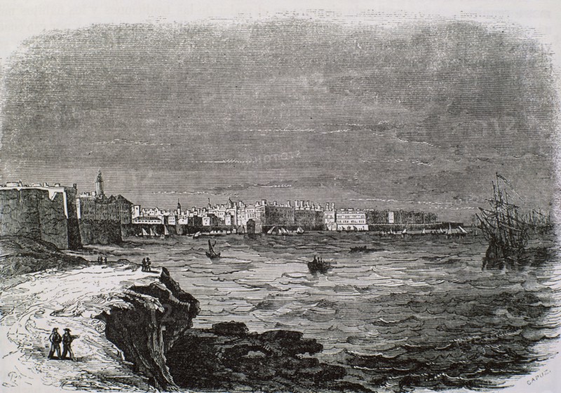 Vue générale de Cadix en 1810
