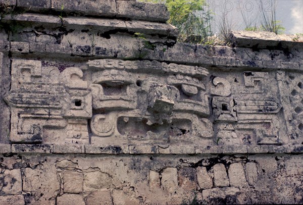 Detail of a temple in Chichen Itza
