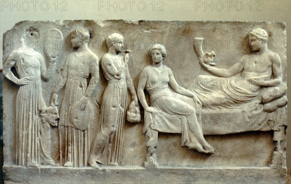RELIEVE DE LOS ACTORES - 410 AC - ESCULTURA GRIEGA
ATENAS, MUSEO ARQUEOLOGICO NAC
GRECIA

This image is not downloadable. Contact us for the high res.