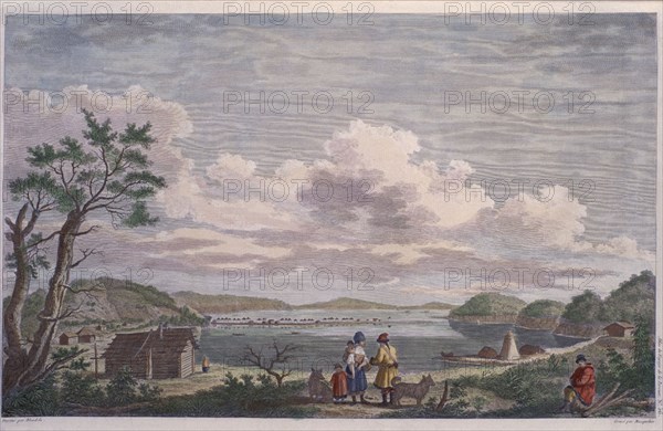 BLONDELA
VISTA DE S PIERRE Y S PAUL EN KAMTSCHATKA-GRABADO MASQUELIER