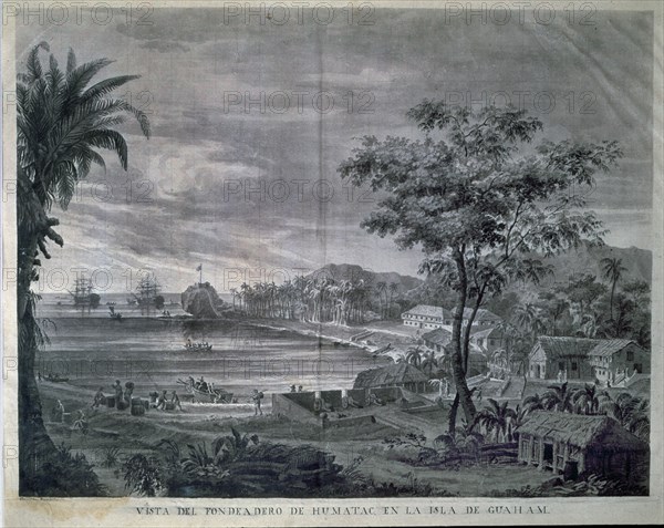 BRAMBILA FERNANDO 1763/1834
FONDEADERO DE UMATAC EN LA ISLA DE GUAM (MARIANA) - S XVIII
MADRID, MUSEO NAVAL
MADRID