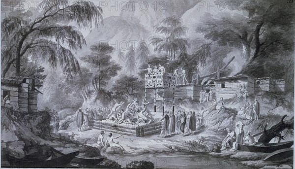 BRAMBILA FERNANDO 1763/1834
FIESTA CELEBRADA EN NUTKA POR MACUINA (AG 1792) - S XVIII - PLUMA Y AGUADA EN TINTA CHINA
MADRID, MUSEO DE AMERICA
MADRID