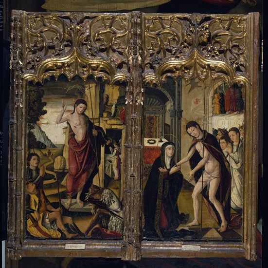 OSONA EL JOVEN RODRIGO
PREDELA IZQUIERDA (SIGLO XV)-LA RESURRECCION Y VISITA DE CRISTO RESUCITADO A SU MADRE
VALENCIA, MUSEO BELLAS ARTES - COLEGIO PIO V
VALENCIA