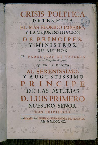 CABRERA J
CRISIS POLITICA DETERMINADA(1719)
MADRID, BIBLIOTECA NACIONAL PISOS
MADRID

This image is not downloadable. Contact us for the high res.